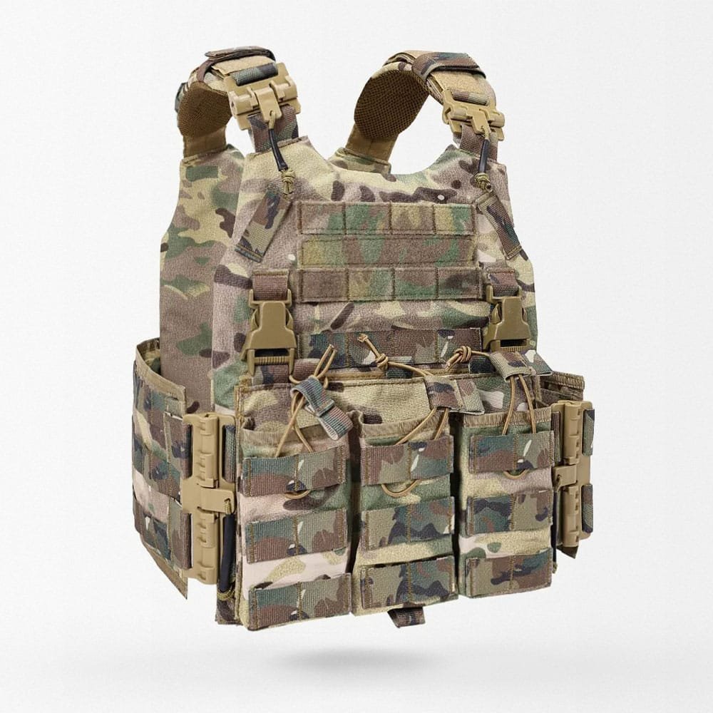 Tactical Plate Carrier With Mag Pouches