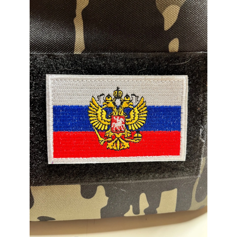 Военный шеврон Флаг России - Оригинальный герб photo review