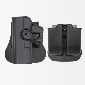 Кобура для Glock 17 левая с подсумками для магазинов 9мм