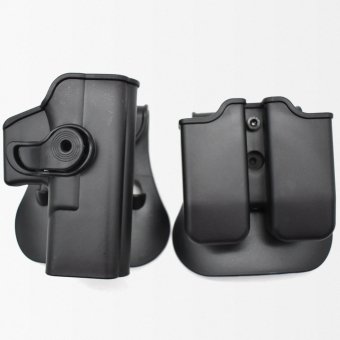 Кобура для Glock 17 под правую руку с подсумками для магазинов 9мм
