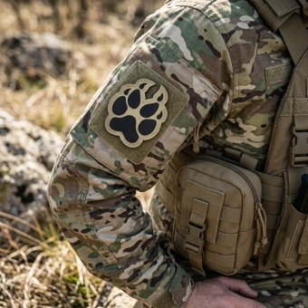Shaped tactical paw patch