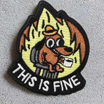 Прикольный мем-патч This is fine