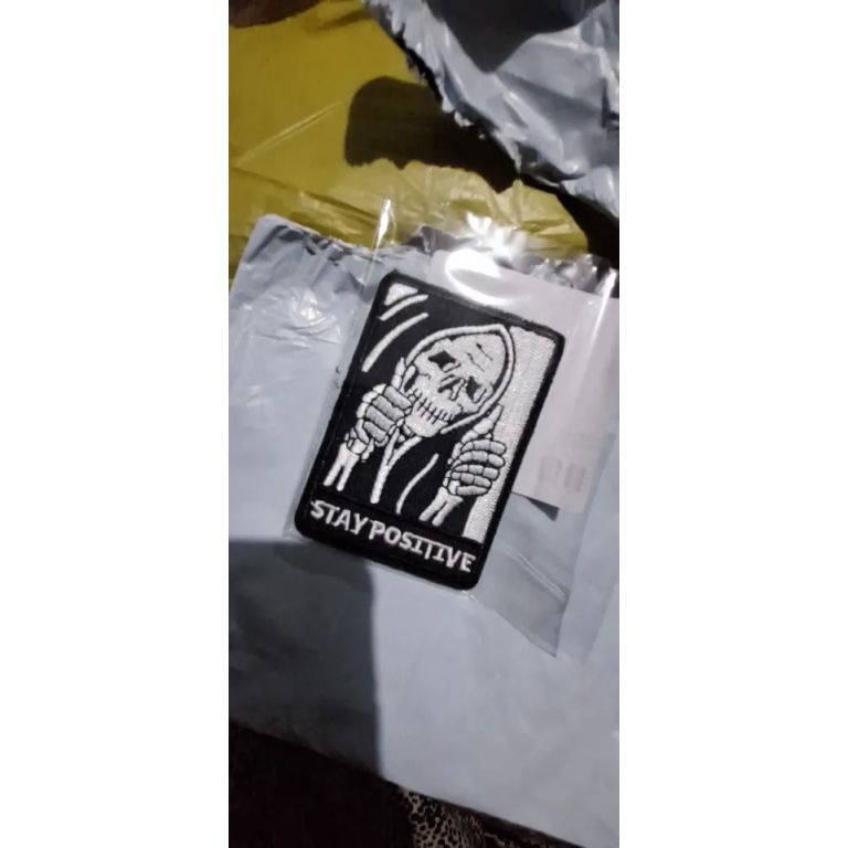 Нашивка Stay Positive Skull photo review