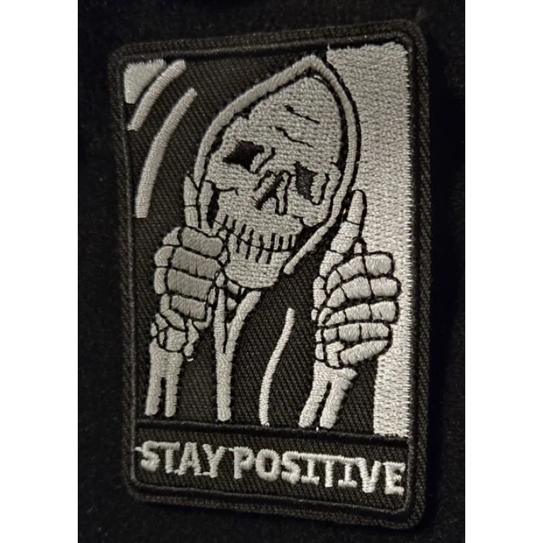 Нашивка Stay Positive Skull photo review