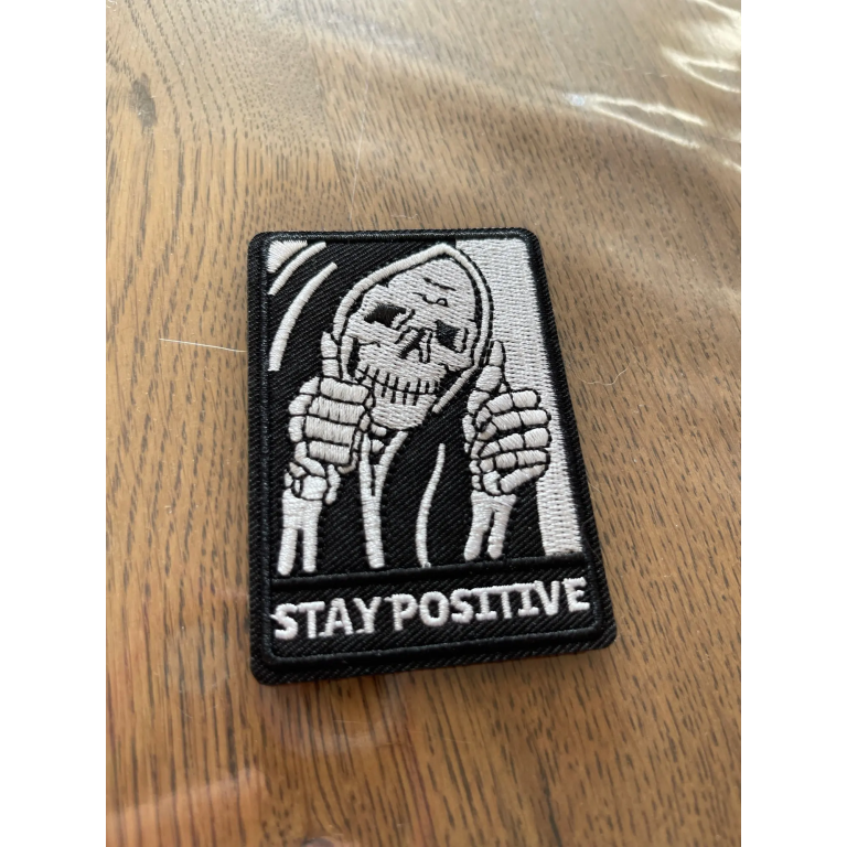 Нашивка Stay Positive Skull photo review