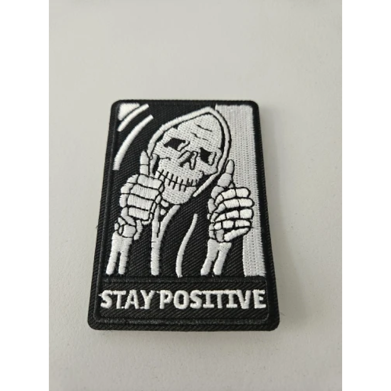 Нашивка Stay Positive Skull photo review